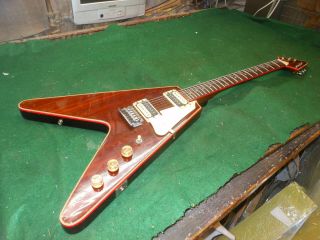 Vintage Maeari Flying V Teisco Guitar Made in Japan Ibanez 8