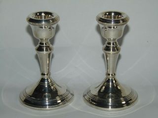 Good Vintage Silver Candlesticks By Broadway & Co 1976