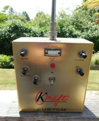 Vintage R/c Kraft Custom Transmitter Controller For Radio Control Model Airplane