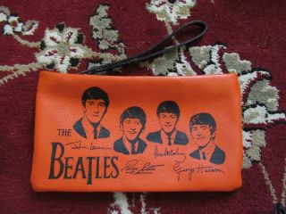 Beatles 1964 U.  S.  Red Vinyl Zippered 