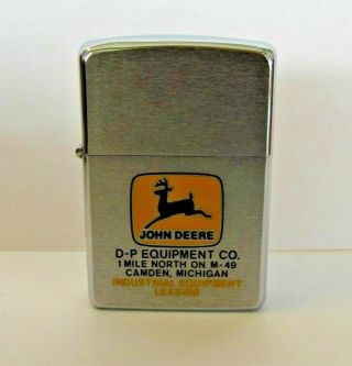 Vintage Zippo Lighter Salesman Sample John Deere Camden Michigan Unfired