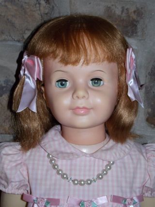 Vtg IDEAL Patti Playpal Doll G - 35 Red Hair Green Eyes BIRTHDAY PARTY DRESS 35 