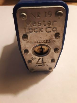 Vintage Master Lock No.  19 Heavy Duty High Security Padlock 3