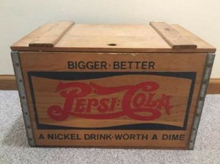 Vintage Pepsi Cola Crate Vibrant Rare Lid Vibrant Colors