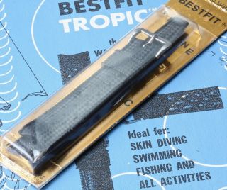 Long Length 19mm curved ends Tropic Swiss vintage divers watch band 1960/70s NOS 4