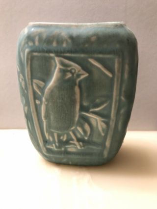 1947 Xlv Rookwood Pottery Butterfly & Bird Vase 6350 Vintage Cond.