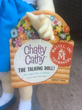 Mattel 1960’s Chatty Cathy Doll In Box/ Hang Tag 2