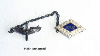 WWII US Army Air Corps Sweetheart Chain Pin Sterling | #954416