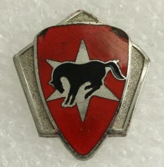 Vintage Military Dui Pin 6th Calvary Brigade Susco S - 21 Made In Usa