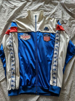 Vintage Kappa Sport Usa Olympic Track & Field Usatf Mens Large Team Jacket Italy