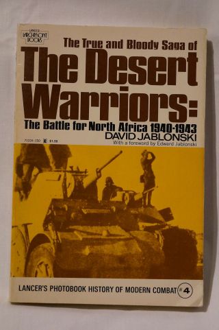 Ww2 British The Desert Warriors North Africa 1940 - 1943 Reference Book