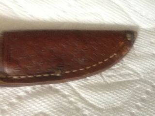 Vintage Case XX Knife Fixed Blade with Tooled Leather Sheath 3