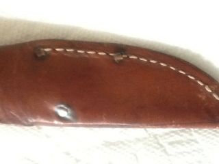 Vintage Case XX Knife Fixed Blade with Tooled Leather Sheath 4