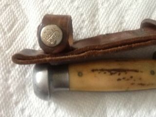 Vintage Case XX Knife Fixed Blade with Tooled Leather Sheath 5
