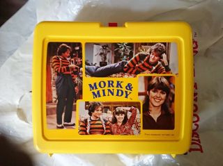 Mork And Mindy 1978 Vintage Plastic Lunchbox Complete W/ Thermos