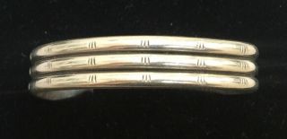 Vintage Native American Sterling Silver Bracelet Signed Heavy & Solid