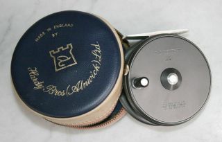 Vintage Hardy Bros.  The “perfect” 3 1/8” Fly Fishing Reel & Case England