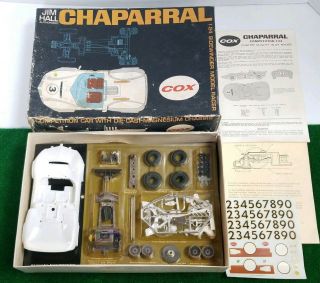 Vintage 60s Cox Jim Hall Chaparral 1:24 Sidewinder Model Racer Slot Car Nib Rare