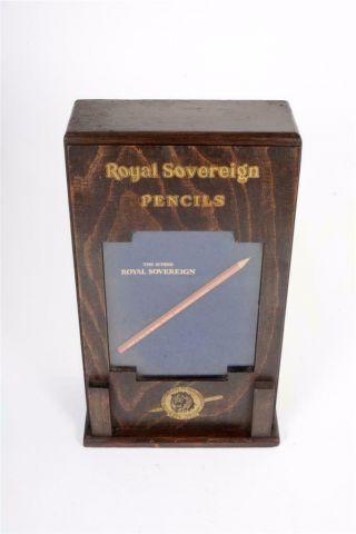 Vintage C1930 " The Royal Sovereign Pencil Co.  Ltd " Shop Display Cabinet