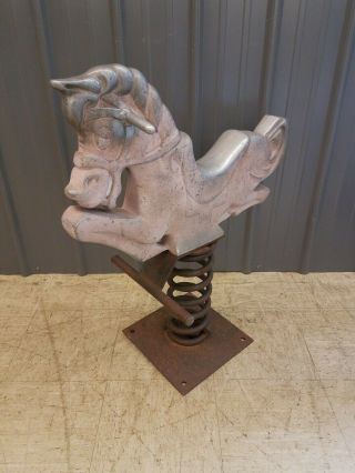 Vintage Cast Aluminum Spring Playground Horse