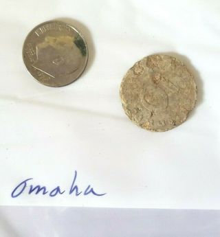 Ww2 German Coin Recovered From Fox Green Sector Omaha Beach D - Day