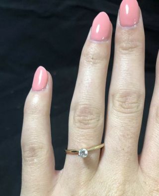 Vintage 14k Gold Engagement Ring With Diamond (size 8)