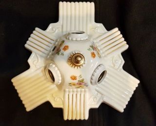 Vintage PORCELIER 3 - Bulb Porcelain Ceiling Light Fixture,  Wiring,  Guaranteed 4