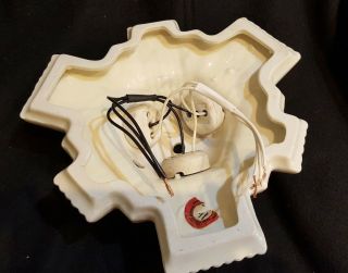 Vintage PORCELIER 3 - Bulb Porcelain Ceiling Light Fixture,  Wiring,  Guaranteed 8