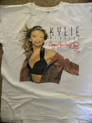 Kylie Minogue Official Enjoy Yourself Tour Tshirt Vintage Collector Item Size Xl