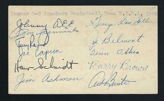 Dc Truckers Signed Vintage 3 " X 5 " Card Nibl Early Basketball Aau History