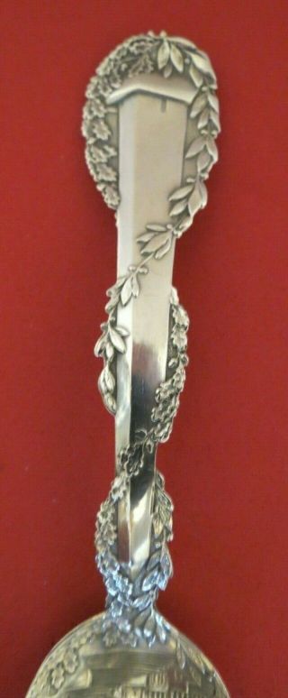 Rare 1890 Moore & Leding Washington Monument US Capitol Sterling Souvenir Spoon 2
