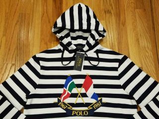 Polo Ralph Lauren Men Cross Flags CP - 93 Crest Hoodie Sweatshirt Sz XL THESPOT917 4