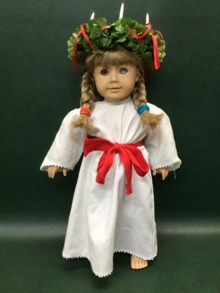 Retired American Girl Pleasant Company Kirsten St.  Lucia Day Christmas Doll