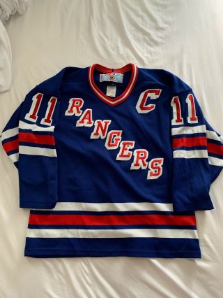 Vintage Ccm Ny York Rangers Mark Messier 11 Nhl Hockey Jersey M