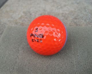 PING EYE 2 3 RED - LAVENDER GOLF BALL w/BLACK TEXT,  RARE COLOR 3