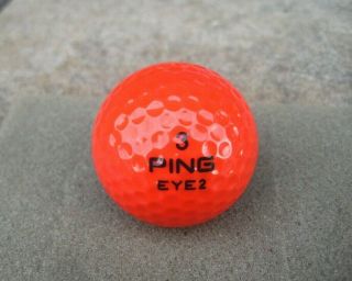 PING EYE 2 3 RED - LAVENDER GOLF BALL w/BLACK TEXT,  RARE COLOR 4