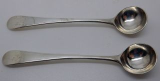 Antique 1798 Georgian English Hallmarked Sterling Silver Mustard Spoons