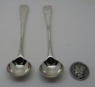 Antique 1798 Georgian English Hallmarked Sterling Silver Mustard Spoons 7