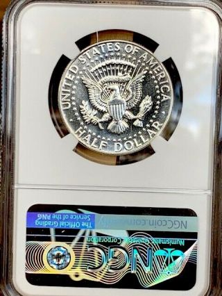 1966 Kennedy Double Die Obv - Doubled Profile NGC SMS 68 TOP POP - RARE 3