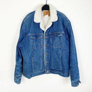 Wrangler Vintage Sherpa Fleece Lined Denim Jean Jacket Made In Usa Men’s Size Xl
