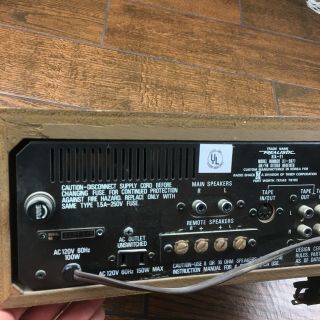 VINTAGE 1970s Realistic STA - 21 AM/FM Stereo Receiver Wood Veneer 8