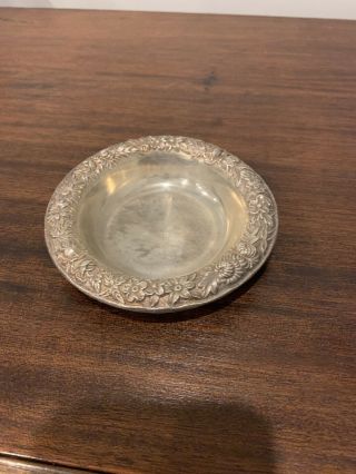 VINTAGE S.  KIRK AND SON STERLING 407 NUT DISH NO MONOGRAM 102.  0 GRAMS 2