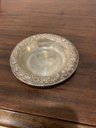 VINTAGE S.  KIRK AND SON STERLING 407 NUT DISH NO MONOGRAM 102.  0 GRAMS 3