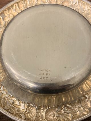 VINTAGE S.  KIRK AND SON STERLING 407 NUT DISH NO MONOGRAM 102.  0 GRAMS 7
