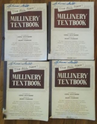 1961/vintage Hat Makeing - Millinery Textbook - By Vera Whitmire - Volumes 1 Thru10