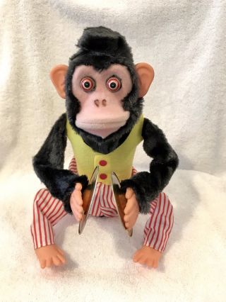 Vintage Battery Operated Musical Jolly Chimp Monkey ONLY CLAPS 2