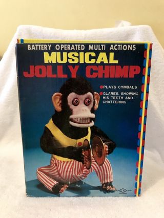 Vintage Battery Operated Musical Jolly Chimp Monkey ONLY CLAPS 3
