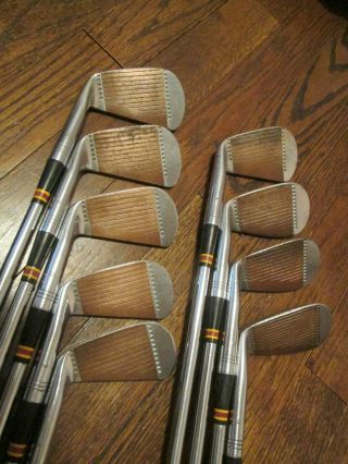 Vtg Macgregor Mt Tourney Colokrom Rec.  M75 Copper Face Iron Set 2 - 9,  M11 Wedge