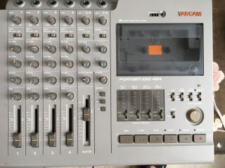 Tascam 424 Portastudio Vintage 4 Track Recorder W/ Power Supply