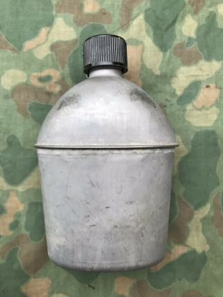 Wwii Us Army Usmc Metal Canteen With Cap,  Field Gear Vintage Vollrath 1944